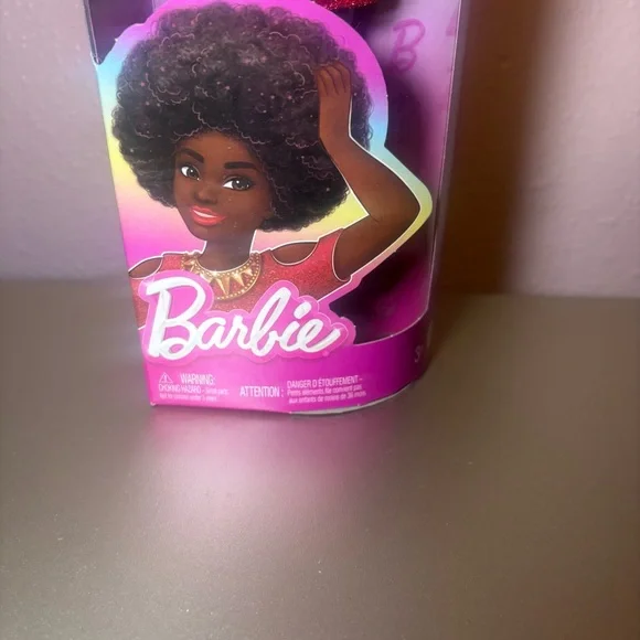 Mattel Barbie Fashionistas Doll 221 African American Natural Hair Red Dress New - Picture 3 of 5